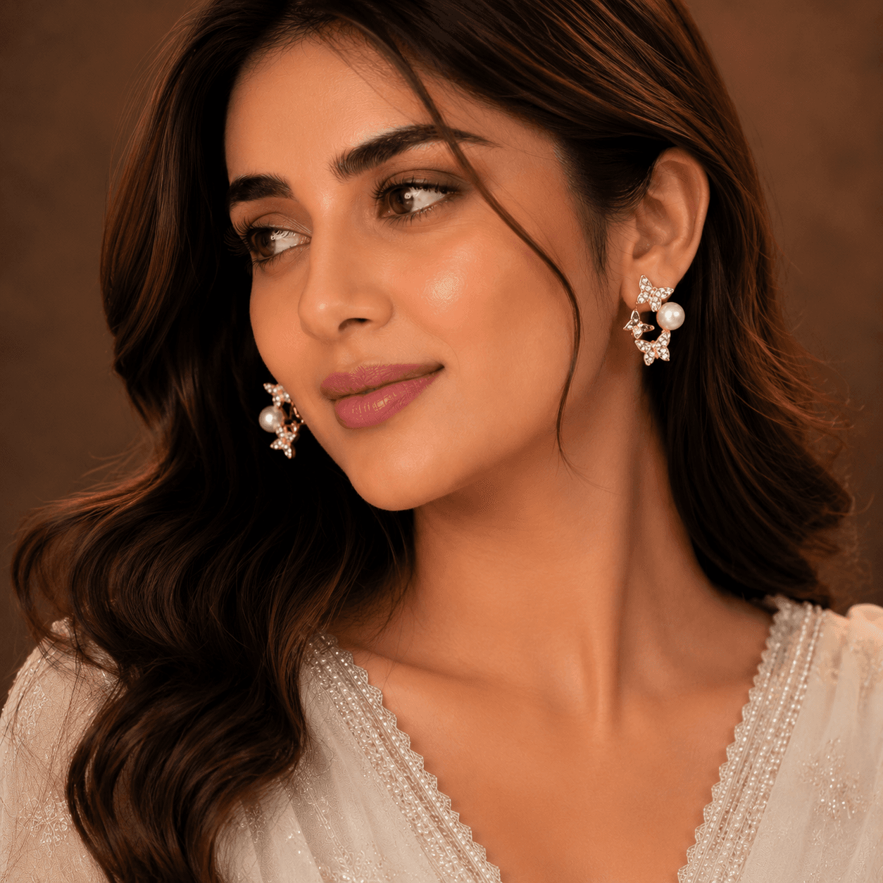 Butterfly Pearl Earrings