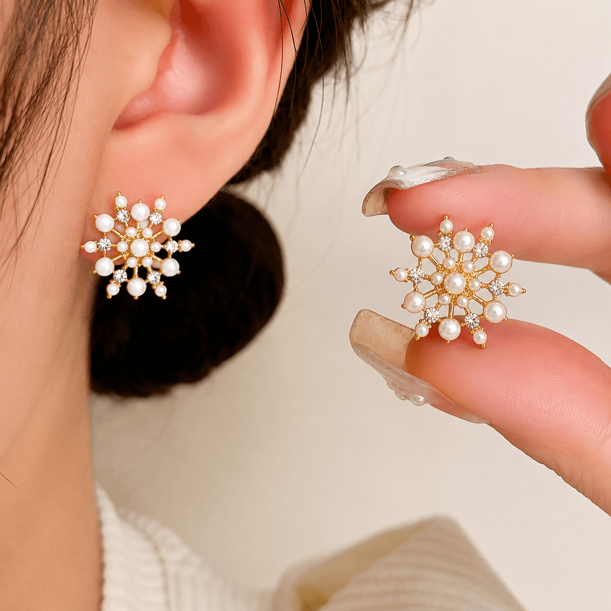 Crystal Pearl Earrings