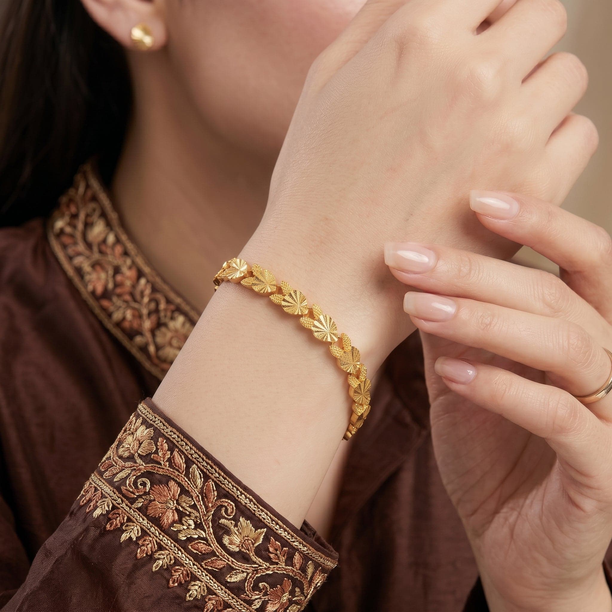 Floral Gold Bracelet